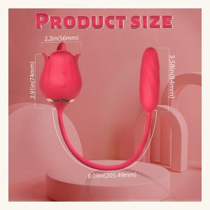 Rose Dual-Action Suction & Thrusting Vibrator